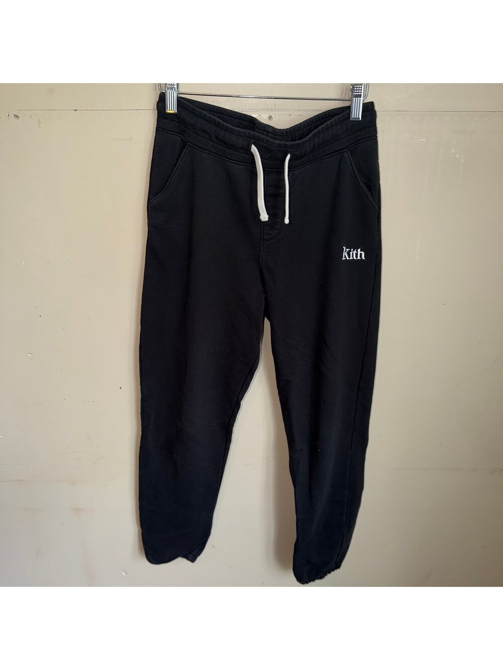 Kith NYC Kids Sz 12 Sweatpants Black Joggers Vtg y2k 90s Rare